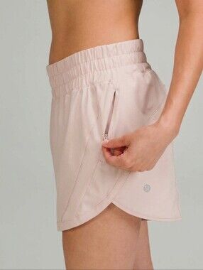 Lululemon Track That Mid-Rise Lined Shorts Size 6 Fits Small Pale Pink Running